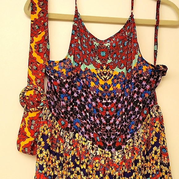 RARE! Bhanuni by Jyoti Anthropologie Marala Multicolor Tier Maxi Dress - Picture 5 of 12